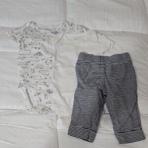 Carter's White Onesie with Animal Print